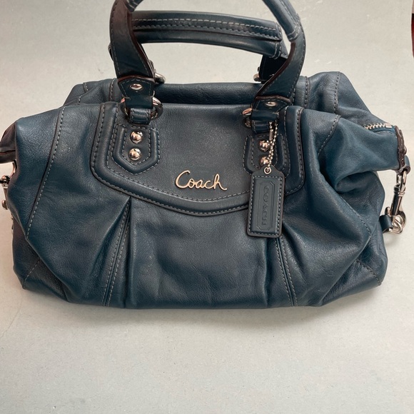 EUC Coach “Ashley” Leather Satchel | Teal Blue - Picture 13 of 13